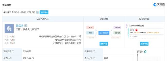 中科曙光進(jìn)軍山城，3億資本布局重慶信息系統(tǒng)集成服務(wù)新藍(lán)圖